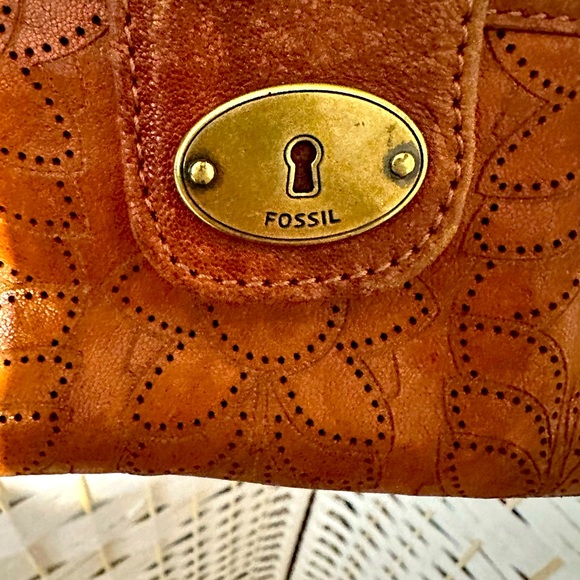 Fossil wallet, brown leather with wrist strap - Picture 5 of 9